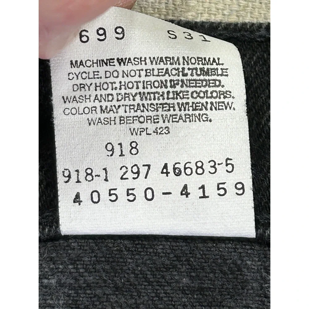 Vintage Levi's 550 Men's 36 Orange Tab Jeans Black Denim Relaxed Taper Baggy 90s